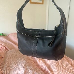 ❌SOLD❌ Coach Mini Ergo Shoulder Bag in Black Leather & Brass Hardware